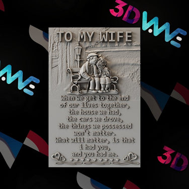 WIFE SIGN 3d stl - 3DWave.us